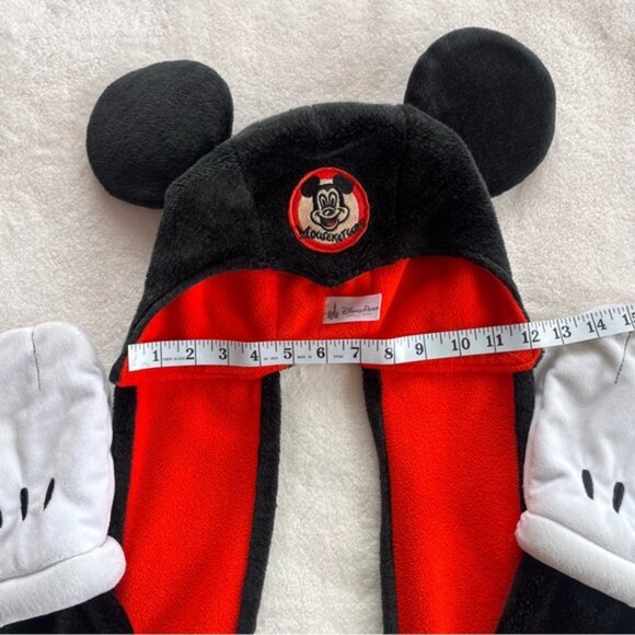 Disney Parks Mickey Mouse Mouseketeers Plush Winter Hat Scarf Gloves Mittens - Picture 6 of 9